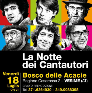 Vesime - Nel Bosco delle Acacie una serata dedicata ai cantautori italiani