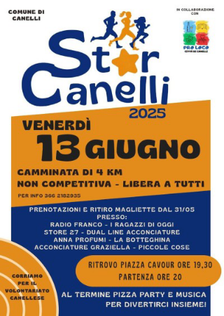 Torna la camminata “Star Canelli 2025”: sport, musica e solidarietà