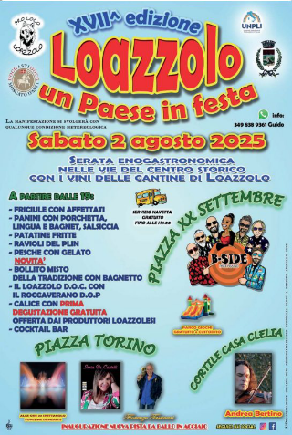 Loazzolo - Si accendono i riflettori sulla XVII^ edizione di "Un Paese in Festa"
