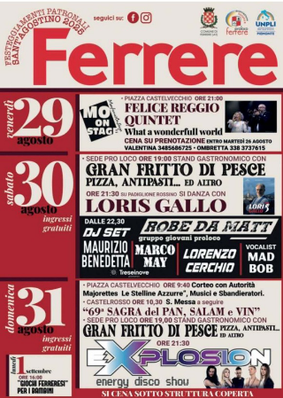 Ferrere in festa per il patrono: tre giorni di musica, gastronomia e tradizione