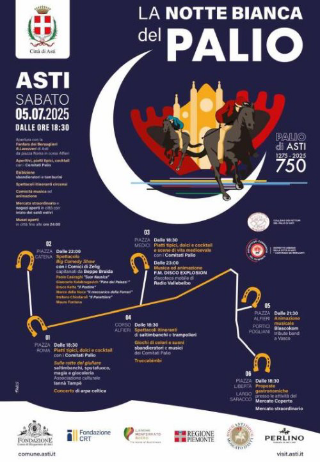 Asti celebra il Palio con una Notte Bianca tra arte, musica, comicità e tradizione