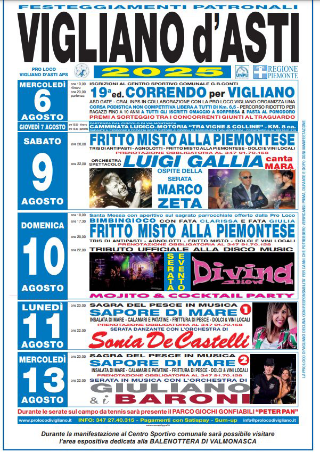 Vigliano d’Asti - Una settimana di festa tra musica, sport e specialità piemontesi