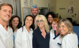Antonella Clerici all’ospedale di Asti